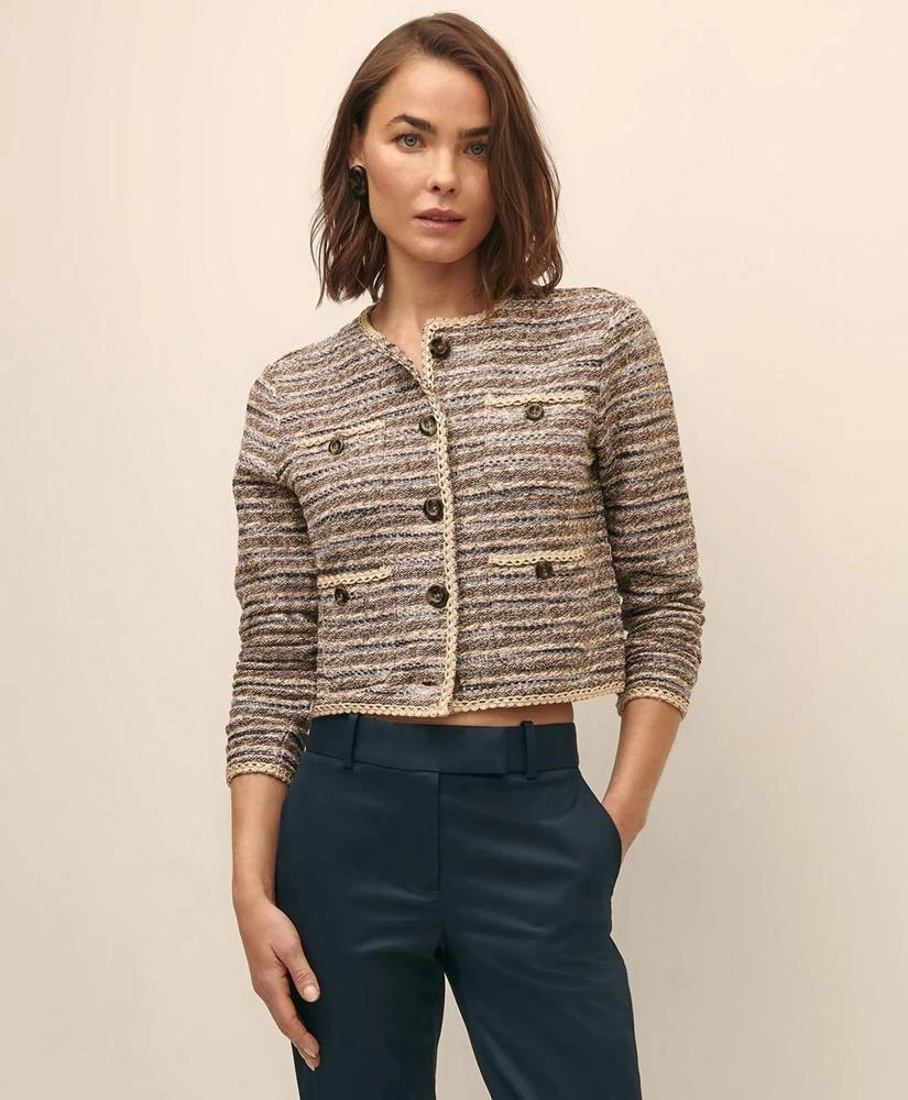 Brooks Brothers Cropped Boucle Knit Lady Jacket 3