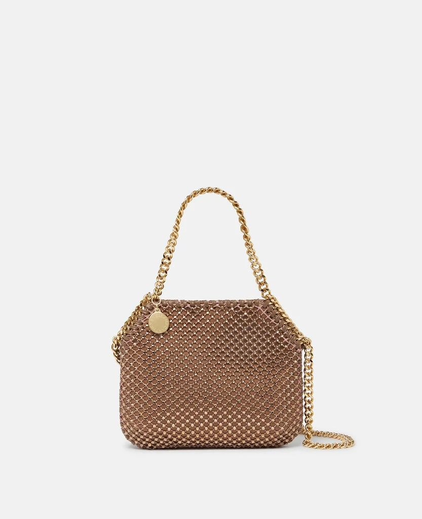 Stella McCartney Stella McCartney - Falabella Nano Tote Bag, Woman, Metallic brown 1
