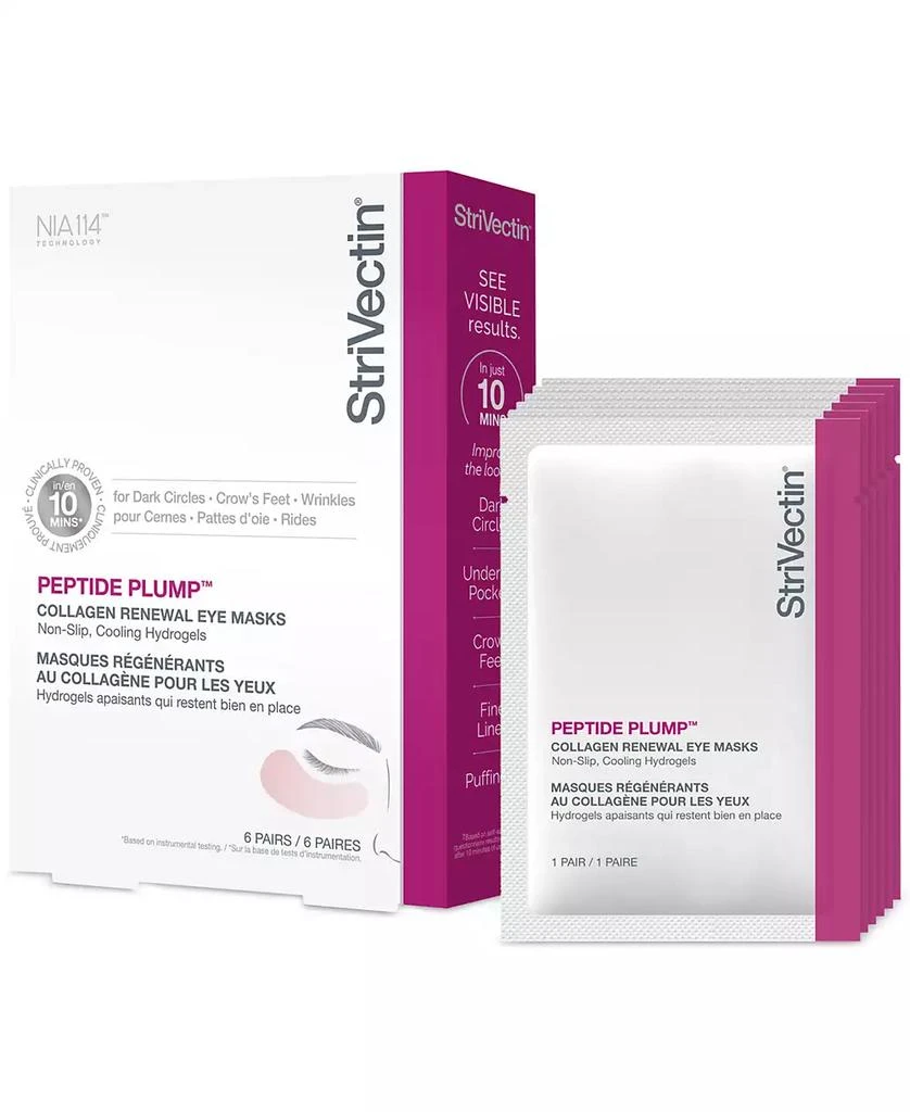 StriVectin Peptide Plump Collagen Renewal Eye Masks, 6 pairs 2