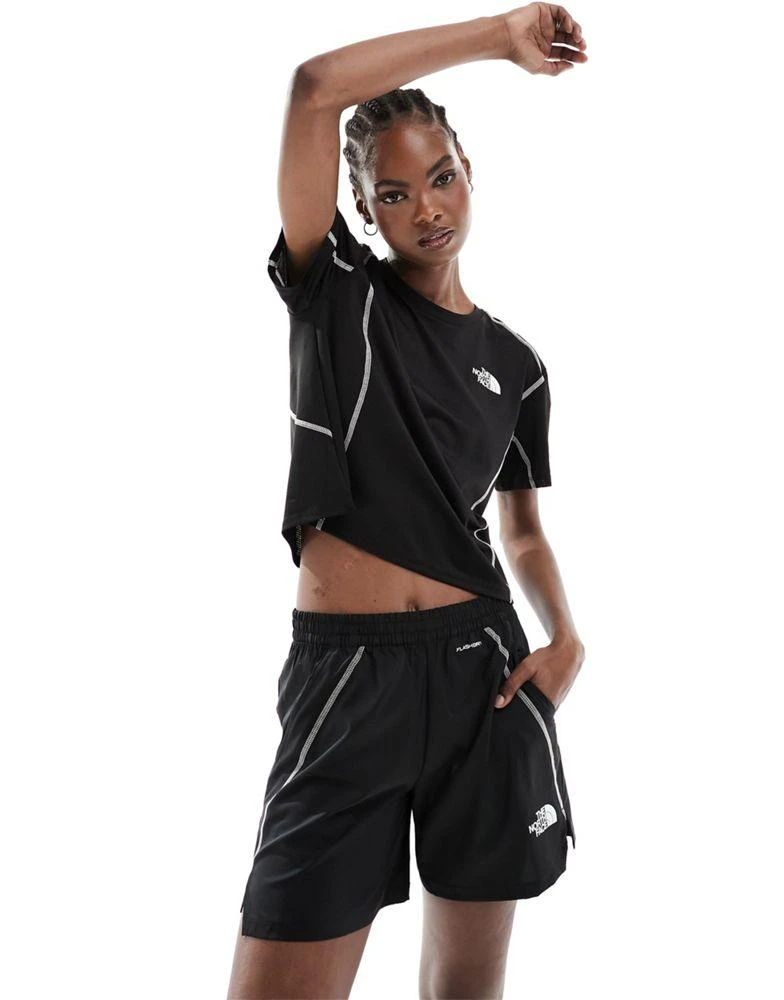 The North Face The North Face Training Hakuun contour seam woven shorts in black 2