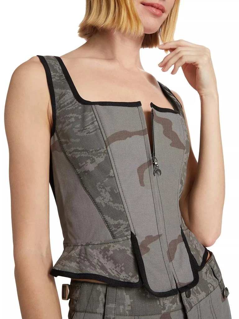 MARINE SERRE Bi-Camouflage Paneled Corset 6