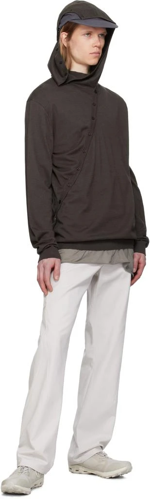 Post Archive Faction Brown 8.0 Knit Center Hoodie 4