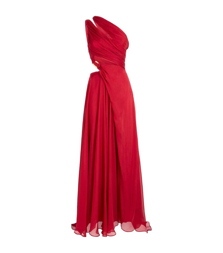 Cult Gaia Silk One-Shoulder Zan Gown - Dresses & Skirts - BeyondStyle