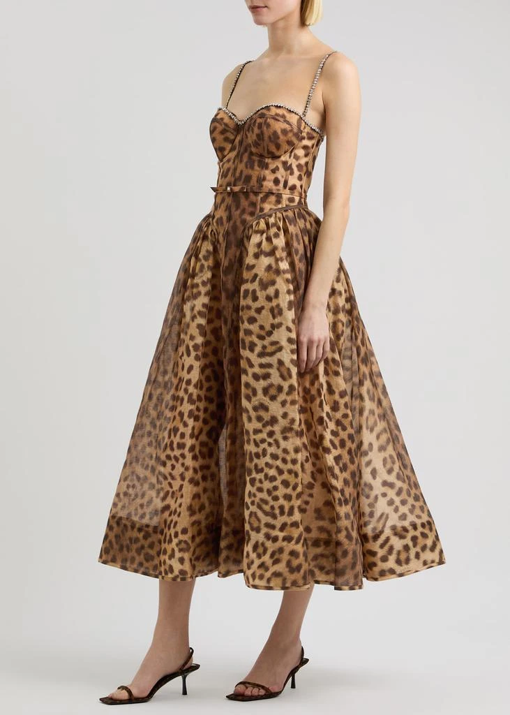 Zimmermann Crush leopard-print linen-blend midi dress 2