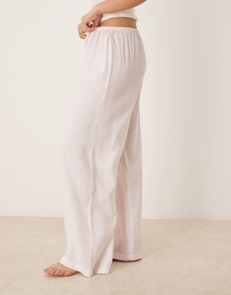 Luna Luna oversized pyjama bottoms in baby pink stripe