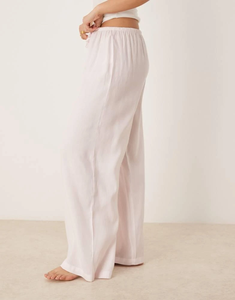 Luna Luna oversized pyjama bottoms in baby pink stripe 2