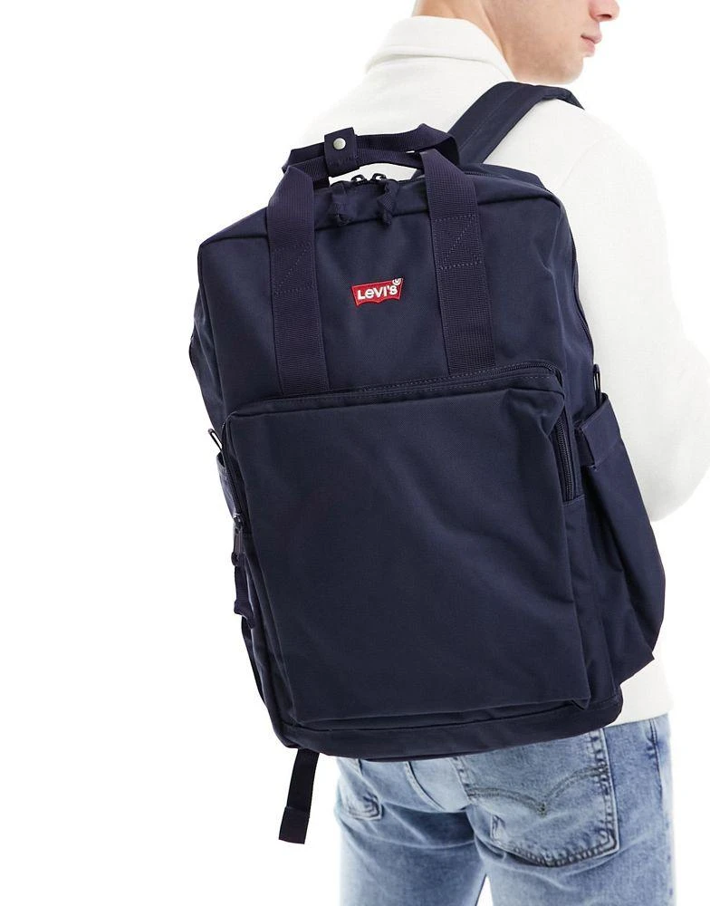 Levi's Levi's L-pack Large backpack in navy with logo 1