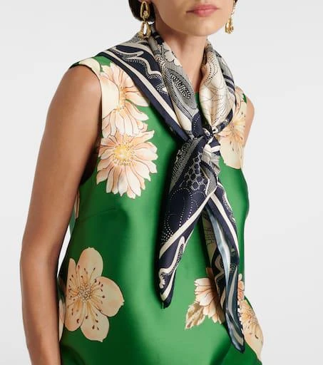 ALÉMAIS Mickey printed silk scarf 2