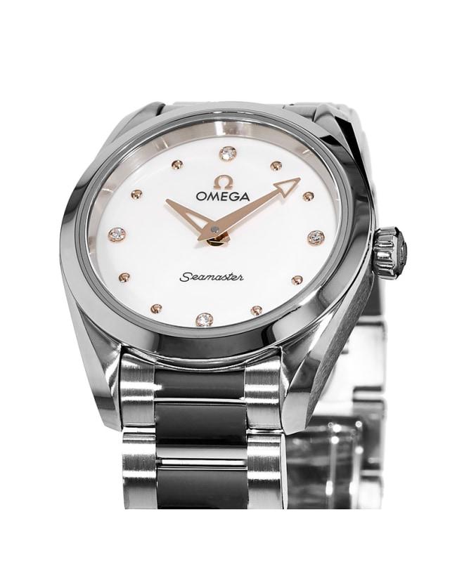 Omega Omega Seamaster Aqua Terra 150M Quartz 28 MM Shimmer White Dial Stainless Steel Women's Watch 220.10.28.60.54.001