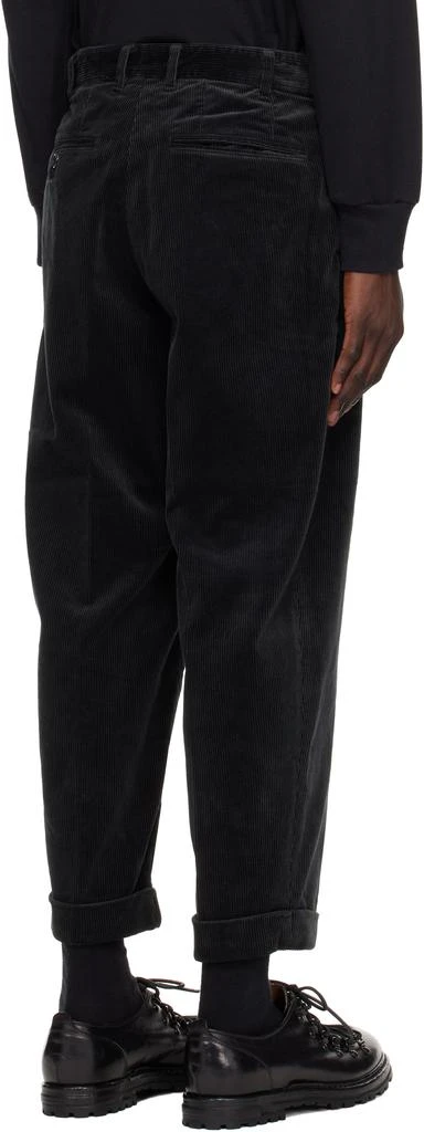 BEAMS PLUS Black 2 Pleats Corduroy Trousers 3