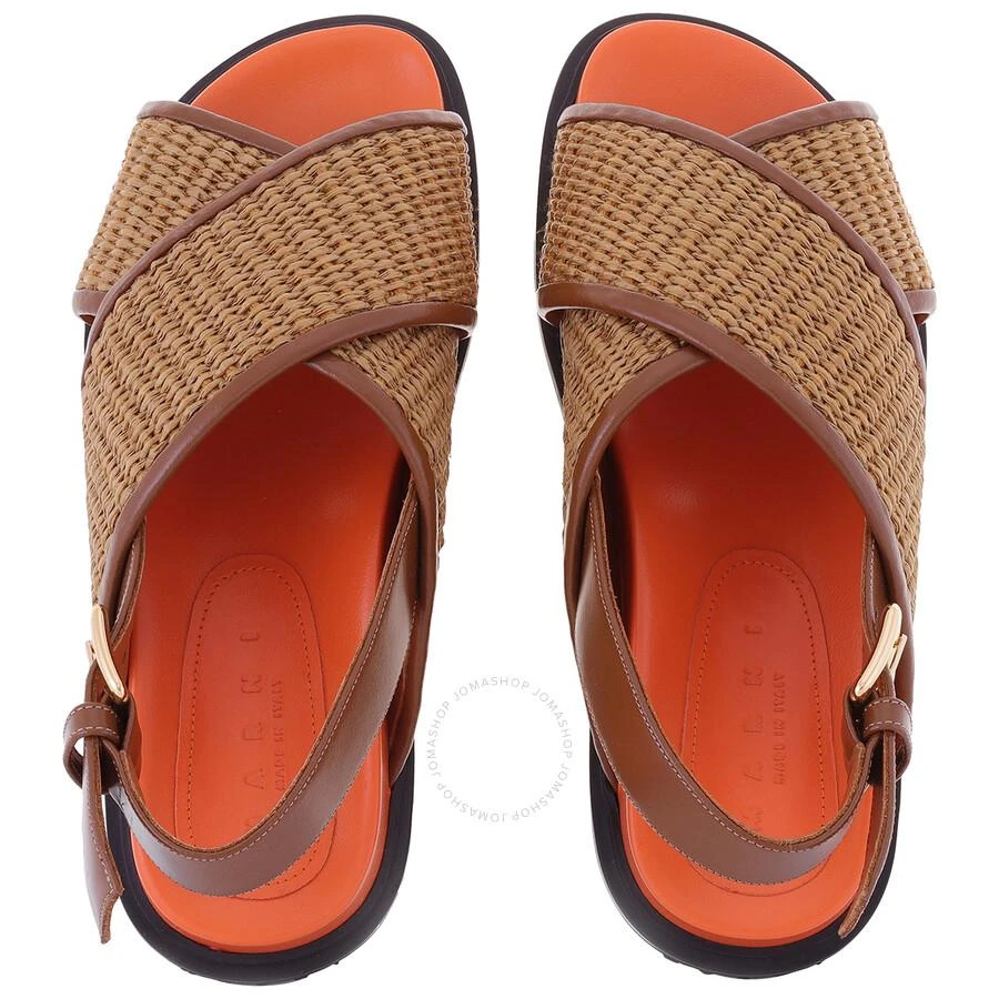 Marni Marni Apricot Fussbett Rafia Sandals, Brand Size 36 ( US Size 6 ) 3