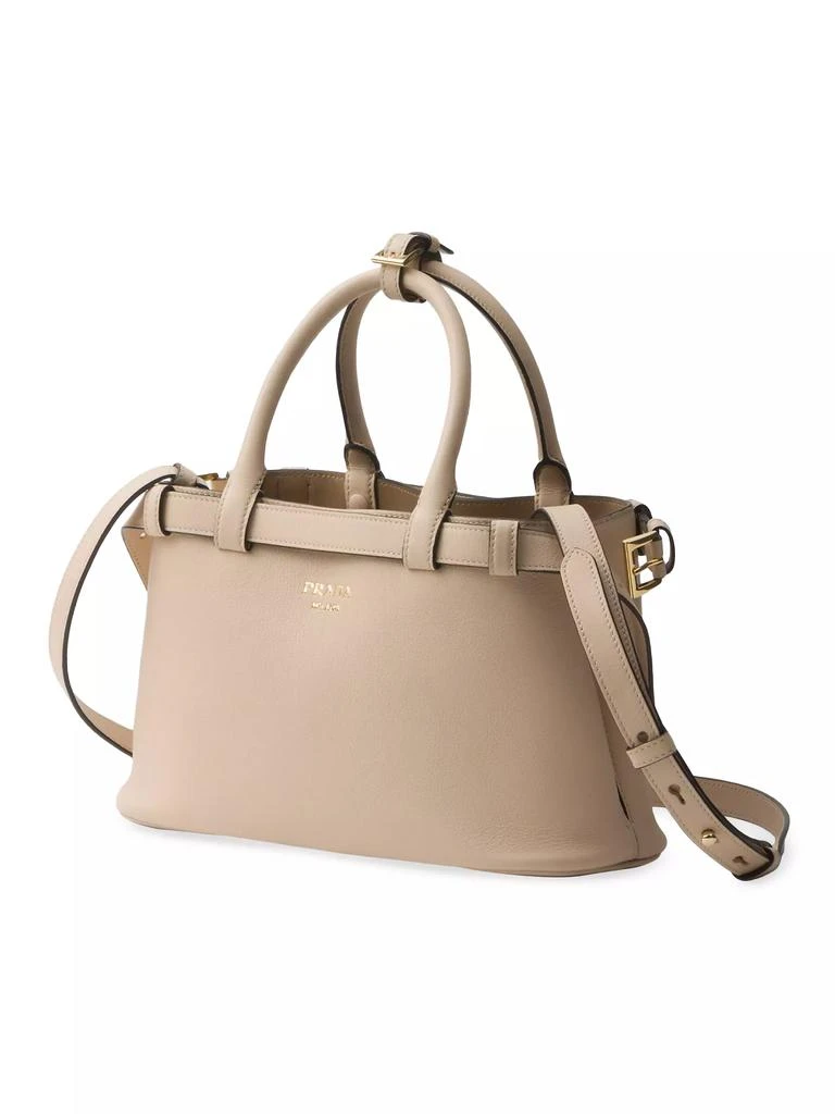 Prada Buckle Small Leather Handbag with Double Belt 2