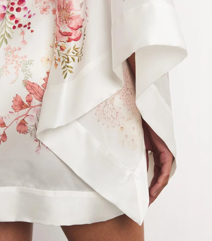 MENG Silk-Satin Floral Kimono 4