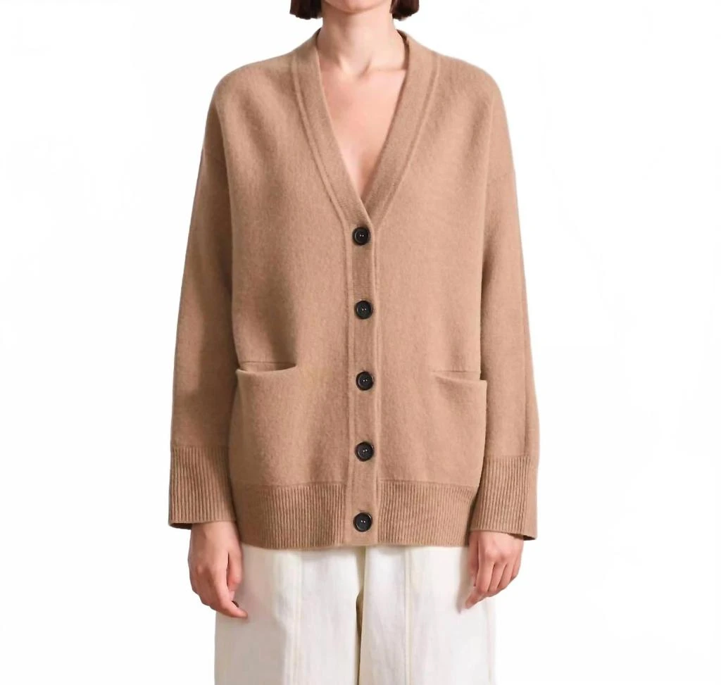 Apiece Apart Medina Wool Cardigan In Camel