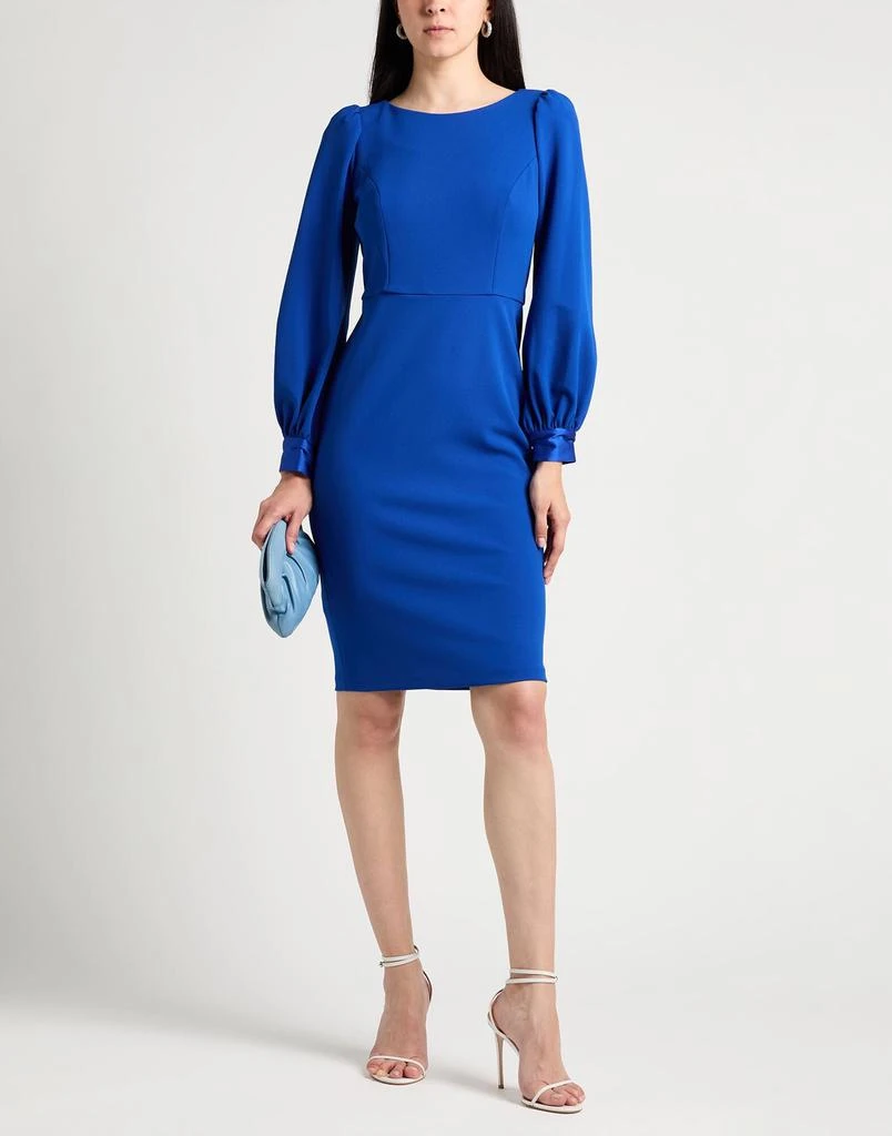 Calvin Klein Women's Solid Long Puff Sleeve Sheath Dress - Blue - 2