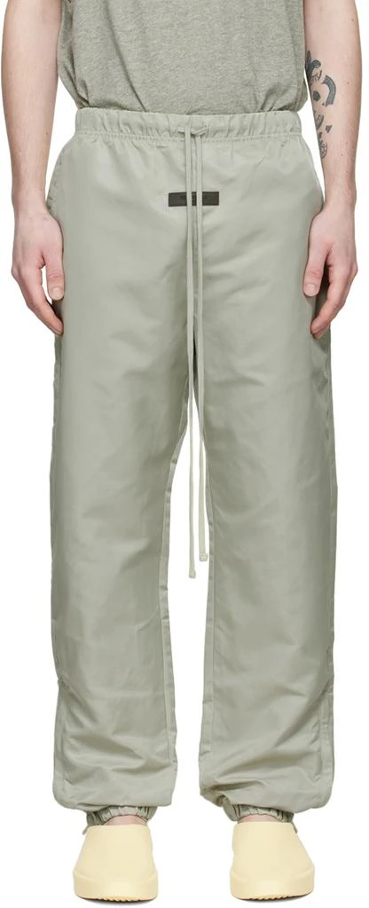 Fear of God ESSENTIALS Green Nylon Track Pants 1