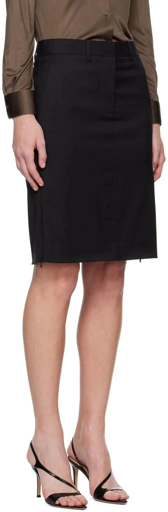 Helmut Lang Black Car Midi Skirt 2