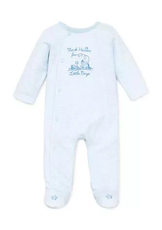 Little Me Baby Boys Blue Thank Heaven For Little Boys Footie