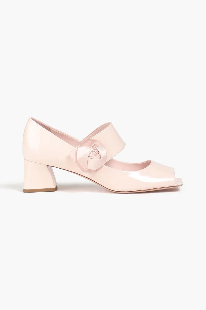 Roger Vivier Satin-trimmed patent-leather pumps
