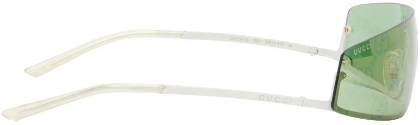 Gucci White Mask-Shaped Sunglasses 2