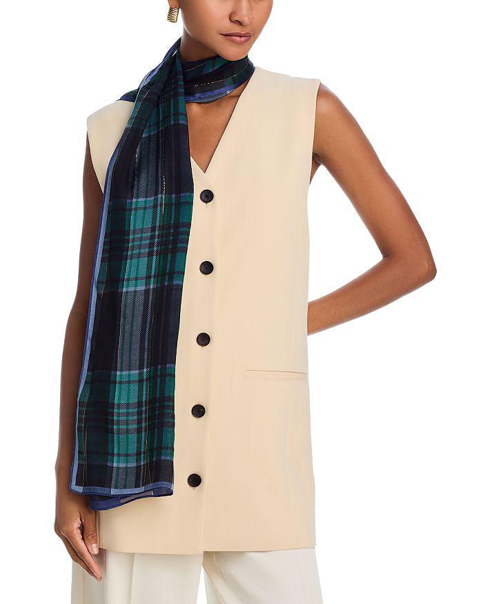 Echo Design Holiday Plaid Silk Wrap