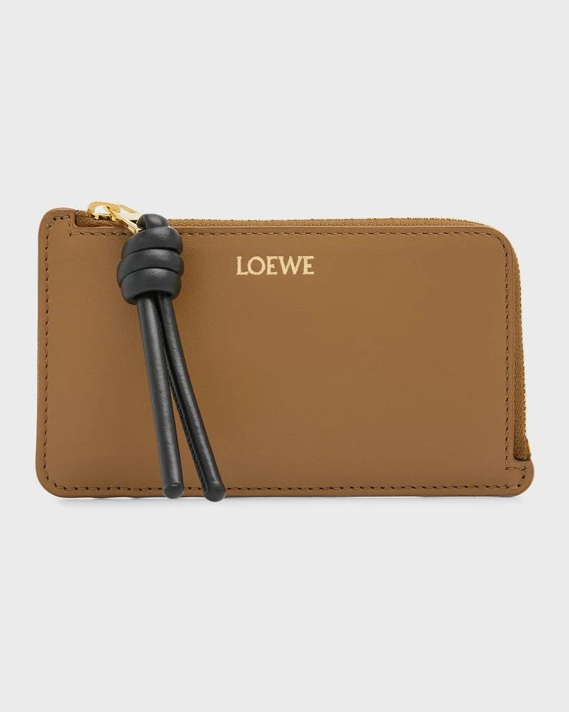 Loewe Knot Zip Card Case in Shiny Napa Leather 1