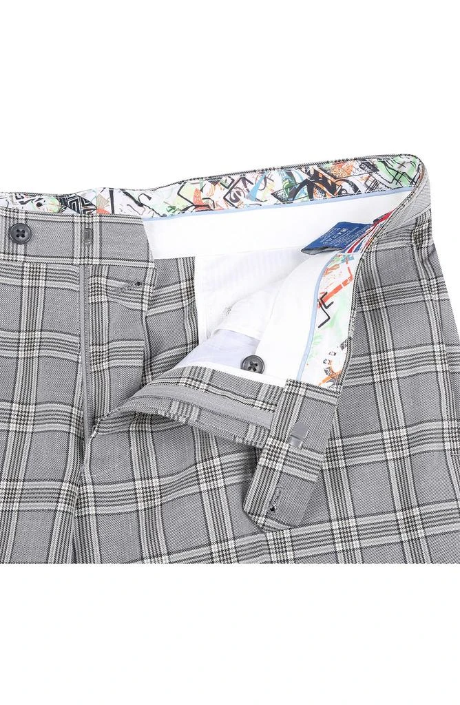 English Laundry Plaid Khaki Stretch Mélange Suit 10