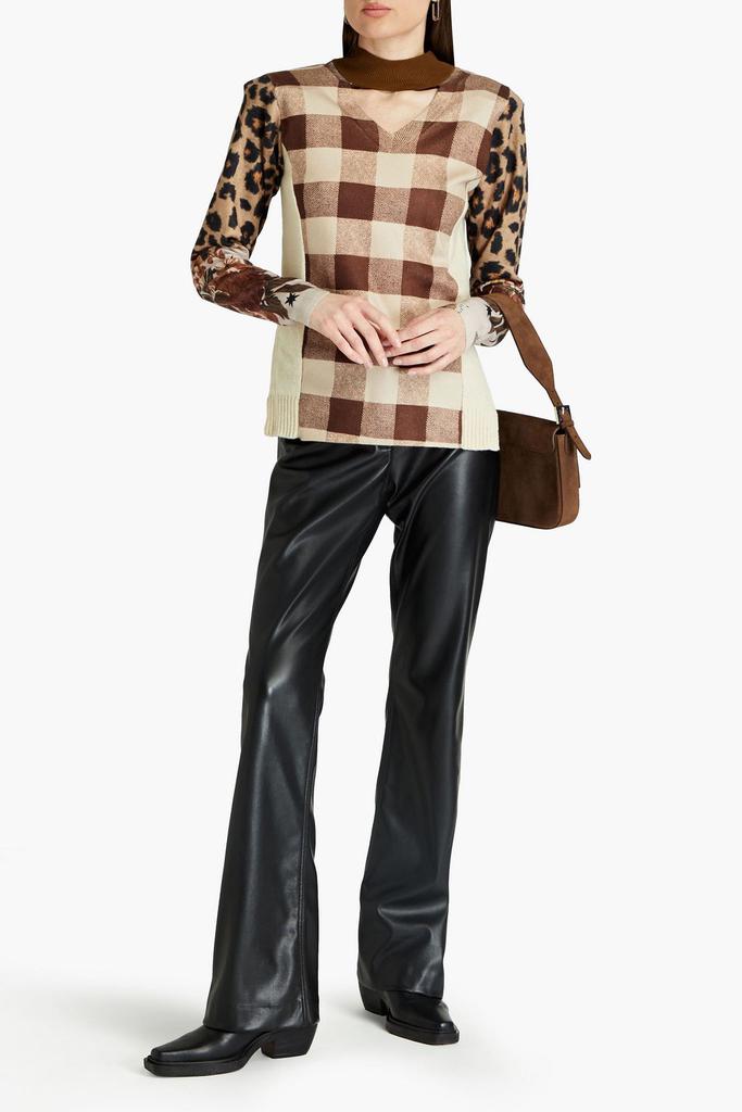Preen By Thornton Bregazzi Cutout printed knitted sweater