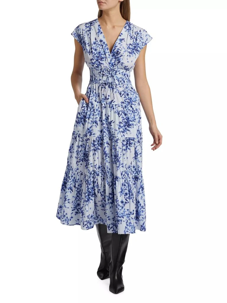 Derek Lam Fatima Cotton Floral Midi-Dress 2
