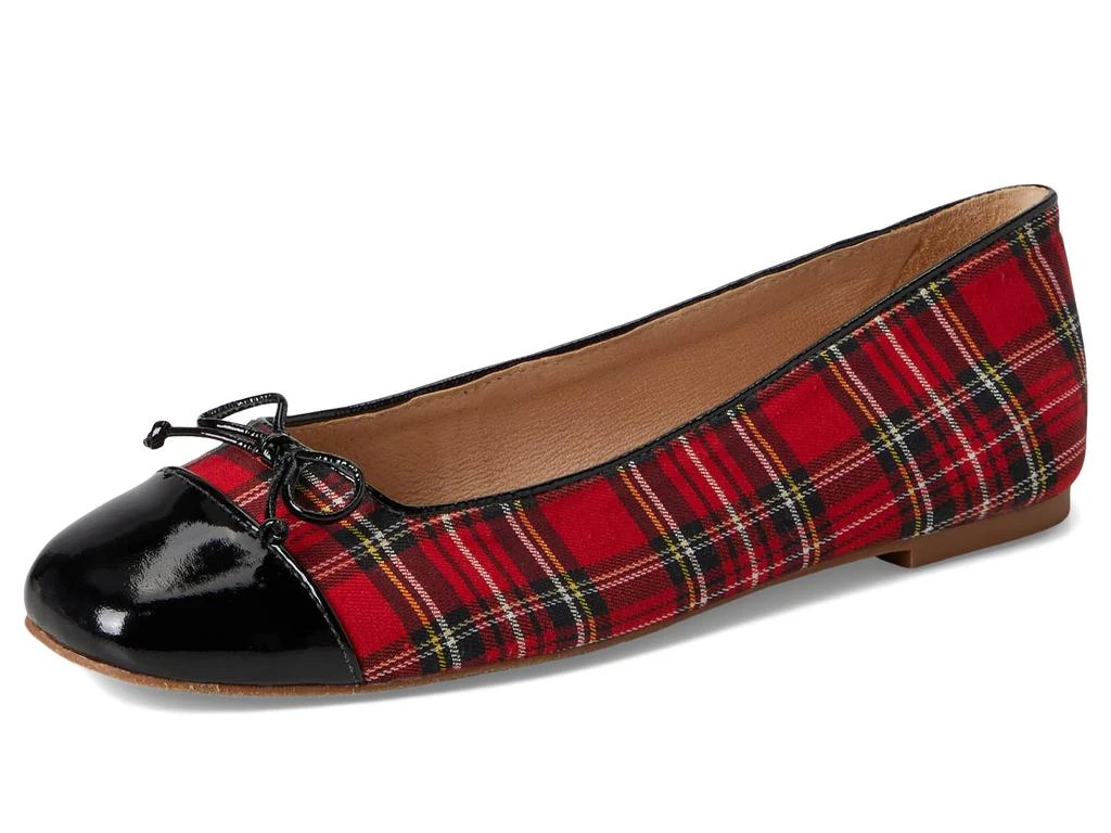 Jack Rogers Kenlyn Cap Toe Ballet - Plaid/Patent 7