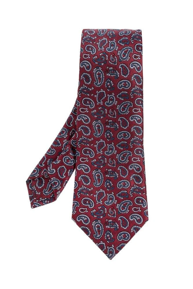 ETRO Etro Jacquard Paisley Logo Patch Tie from Cettire