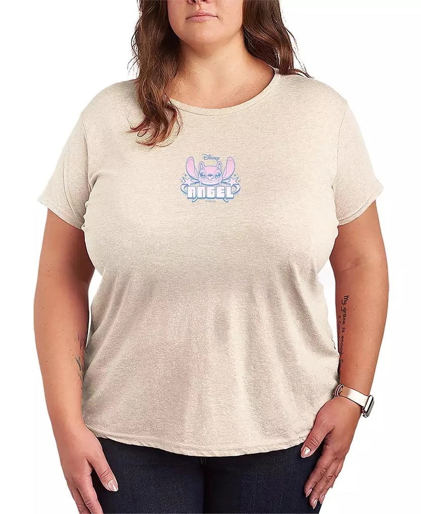 Hybrid Apparel Plus Size Lilo Stitch Angel Y2K Short-Sleeve Graphic T-Shirt