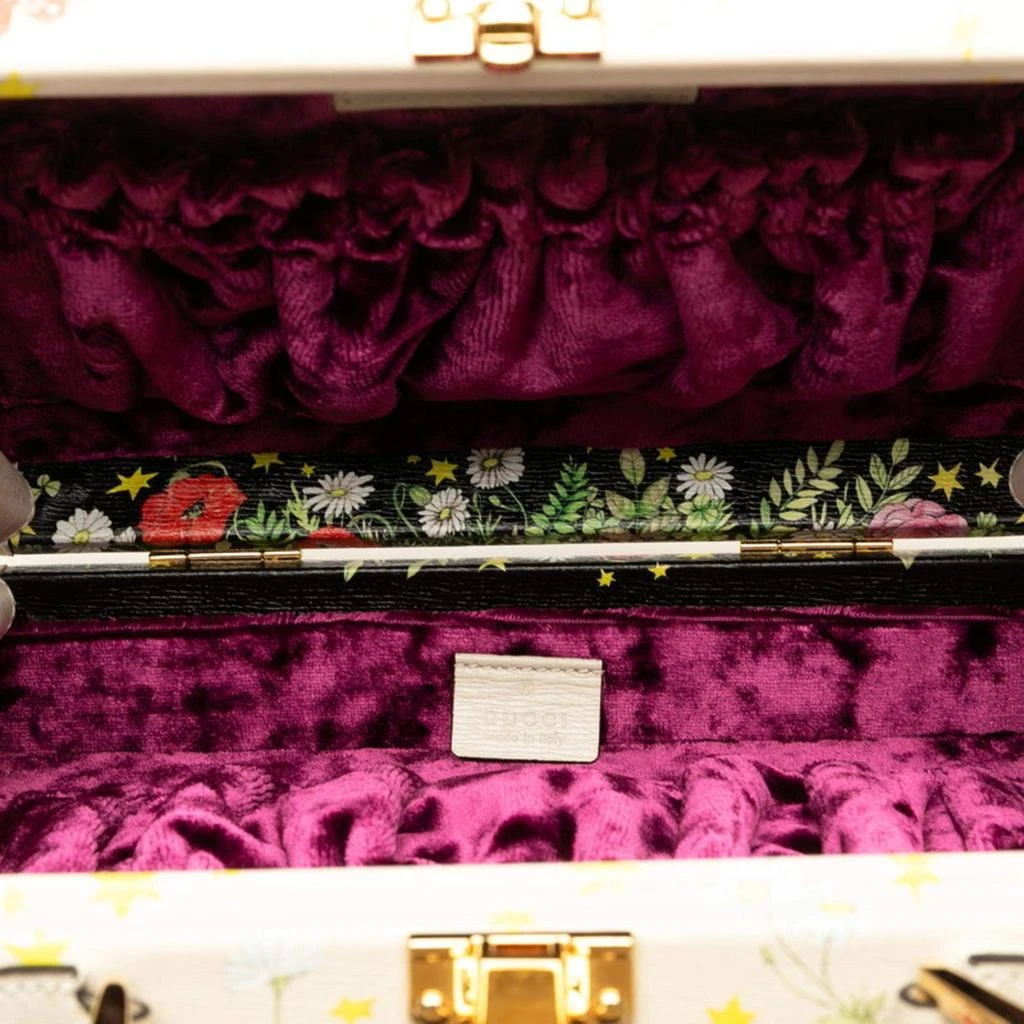 Gucci Gucci Ivory Multicolor Leather Trunk Case 5