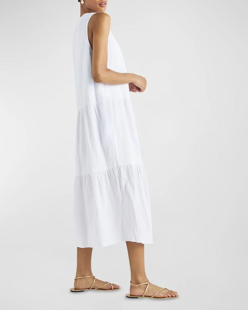 Splendid Sumner Cotton Gauze Sleeveless Midi Dress with Pockets 3