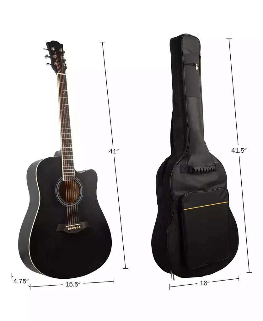 Trademark Global Hey Play 41" Acoustic Guitar Kit with Case 4