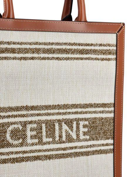 Celine STRIPED RAFFIA TOTE BAG 4