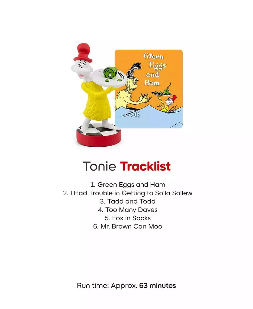 Tonies Dr. Seuss 4-Pack Audio Figurine Toys 6