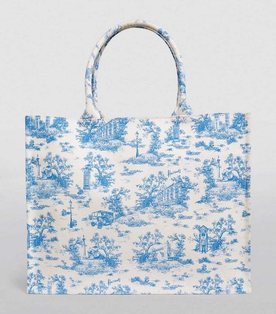 Harrods Toile Grocery Shopper Bag 4