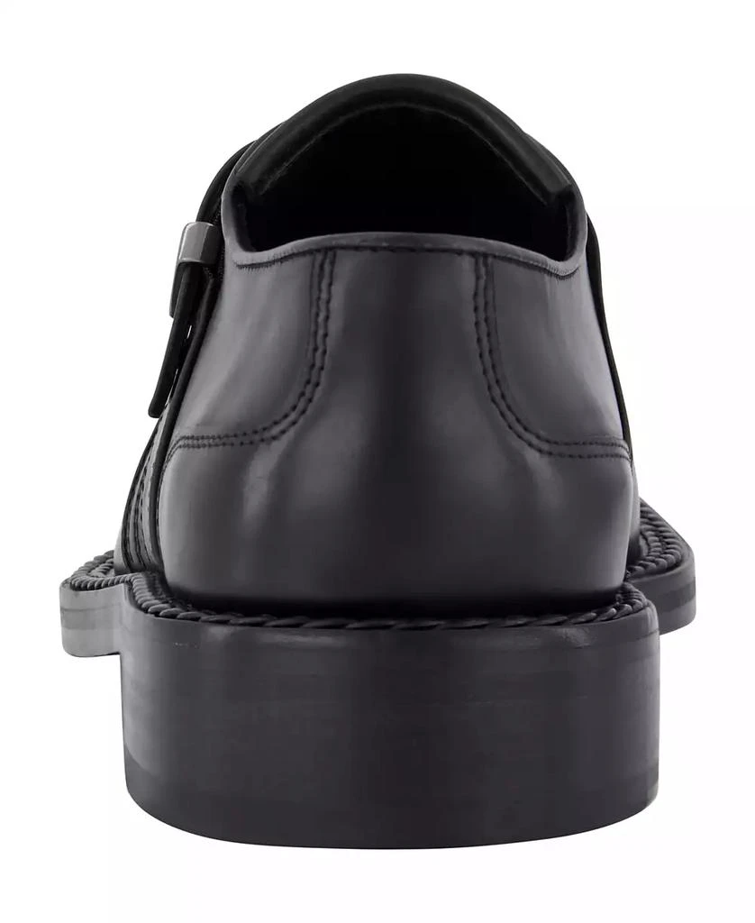 Karl Lagerfeld Paris Men's White Label Monk Strap Moc Toe with Fringe Shoes 3