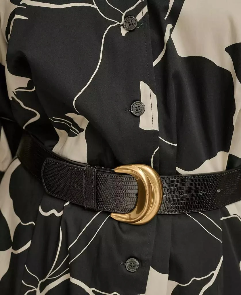 Donna Karan Plus Size Printed Belted Shirtdress 4