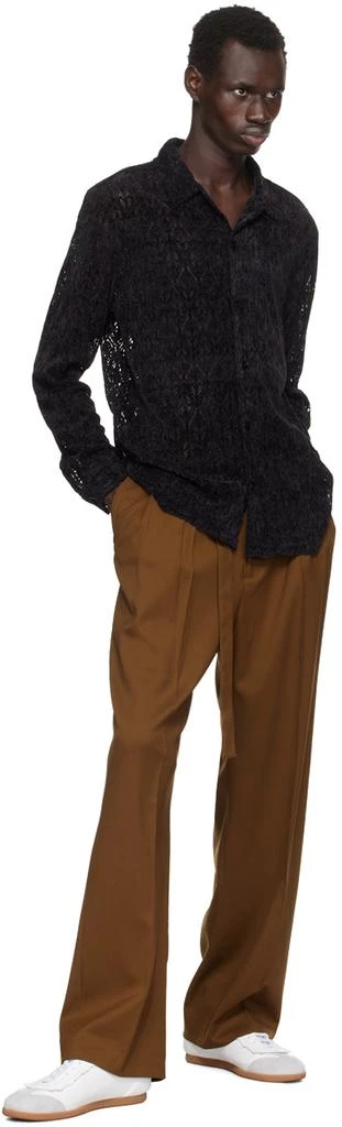 CMMN SWDN Black Rani Velvet Lace Shirt 4