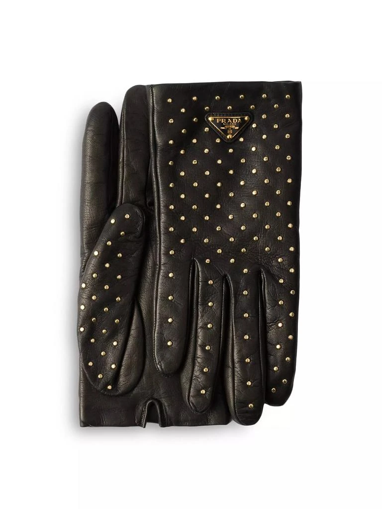 Prada Studded Nappa Leather Gloves 1