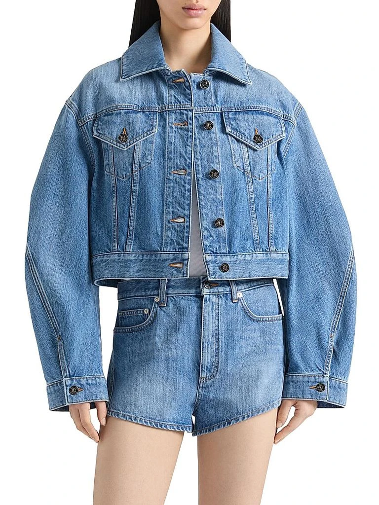 Givenchy Mini Shorts in Washed Denim 2