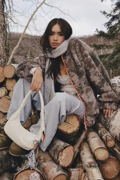 BDG BDG Mae Printed Piled Fleece Zip-Up Jacket 1