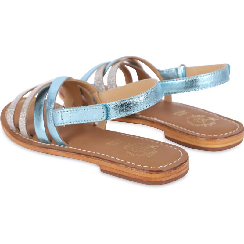 COLORS OF CALIFORNIA Heel strap sandals in aqua blue