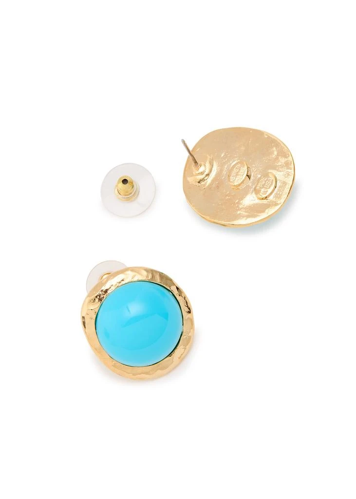 Kenneth Jay Lane Textured 22kt gold-plated stud earrings 3