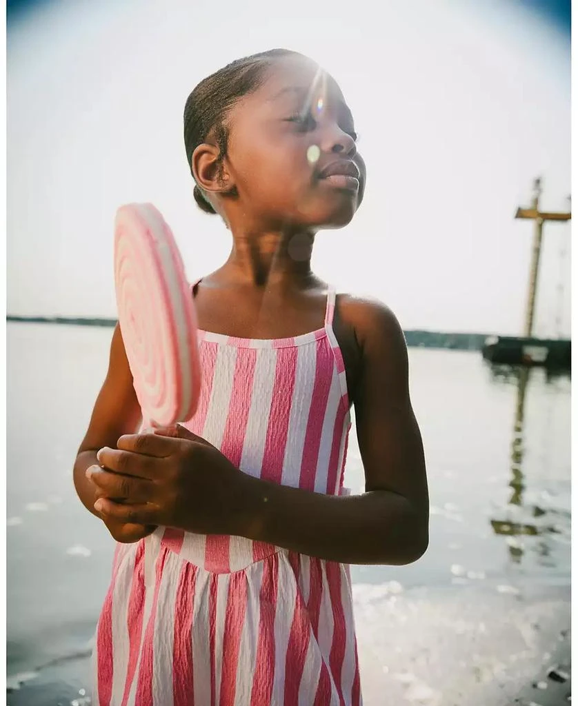 Deux par Deux Toddler Girls Crinkle Jersey Striped Jumpsuit 2