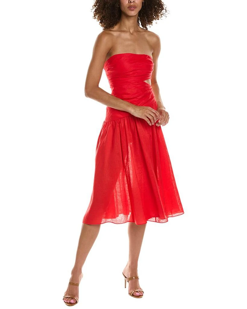Zimmermann Cutout Linen Midi Dress 1