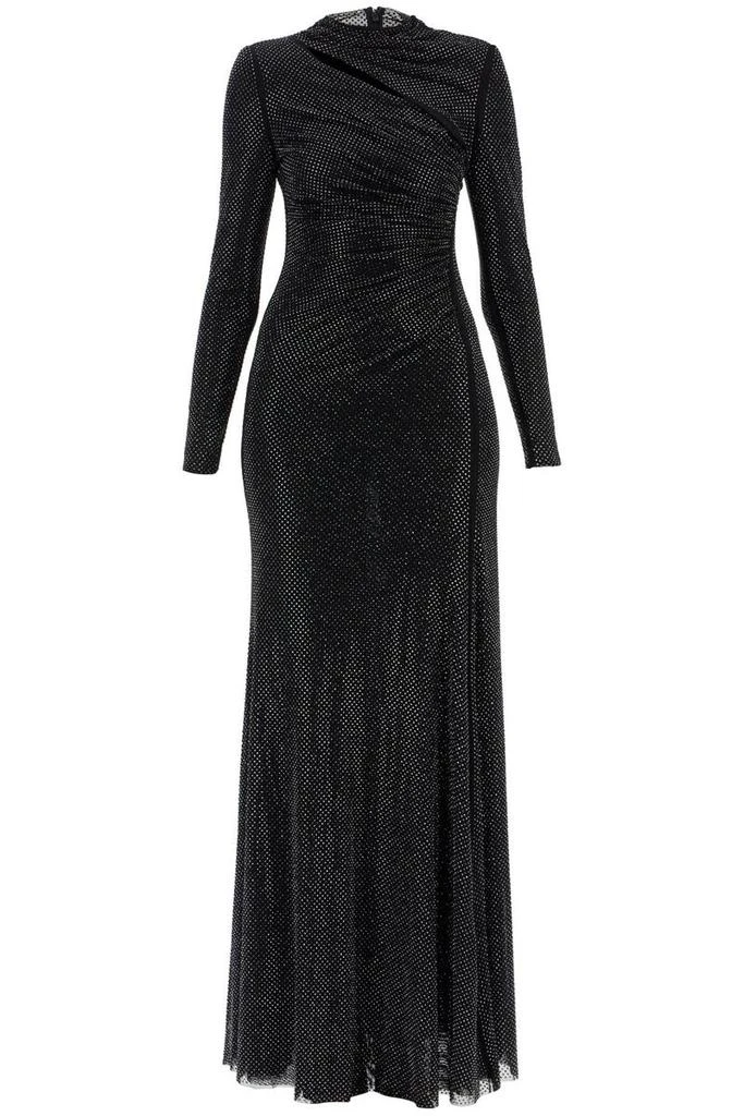 Self Portrait long mesh dress with rhinestones 1