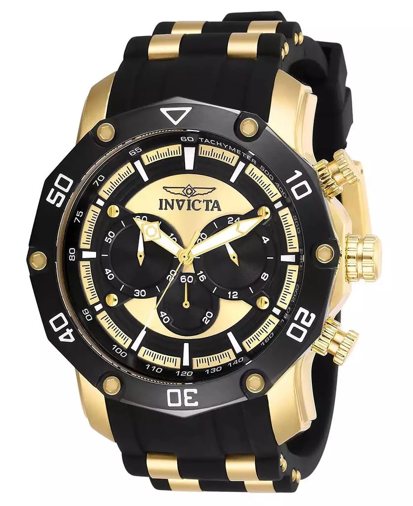 Invicta Men's 28754 Pro Diver Quartz Chronograph Black, Gold Dial Watch 1